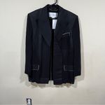 Victoria Beckham NWT  Crepe blazer size UK 6 US2 black long wool women’s Photo 3