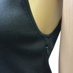 Ann Taylor  Black Mesh Top Fit Flare Zip Side Sleeveless Midi Dress Womens Small Photo 4