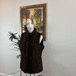 Faded Glory  Women Vest Brown Quilted Lining Vest Size S (4-6) Full Zipper Photo 1