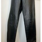 Bagatelle Women’s Vintage Black Leather Straight Leg Pants 10 Photo 2