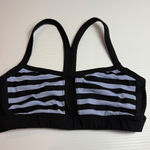 Lululemon  Striped Sports Bra Top‎ Black Gray Workout Fitness Activewear Size 6 Photo 0