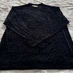 NWT Il Canto Black Velvet Ribbed high neck long sleeve blouse, size 2XL plus Photo 8