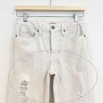 Good American  Denim Good Boy High Rise Boyfriend Distressed Slit Jeans White 25 Photo 7