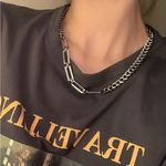 Stainless steel Chunky Cuban Necklace Half link Unisex Mens Womens Jewelry Silver Photo 1