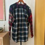 Ralph Lauren Polo  Patchwork Flannel Crest Emblem Boyfriend Button Up Shirt Sz L Photo 5