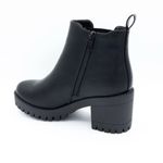 Top Moda  Bianca Black Lug Ankle Booties Sz 8.5 Photo 2