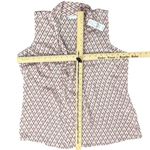 New York and Co Pink Black Diamond Chevron Tie Front Blouse size M NEW Tags Size M Photo 2