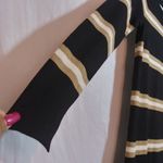 Lou & grey  Knit Striped Black and Gold Sweater Dress Bold Cuff Size XS Photo 3