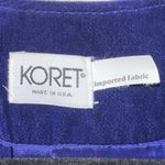 Koret Purple Velour Button Front Blazer Size 10 Photo 3