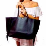 Victoria's Secret Victoria secret faux leather large tote with fringe Photo 0