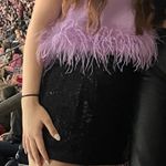 The Pants Store  Purple Feather Top Photo 0