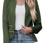 Zeagoo Zippered Front Cropped Blazer Jacket - Size XL Photo 0