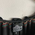 Angie Black Embroidered Boho Peasant Dress Women’s Small Floral Festival Tunic Photo 3