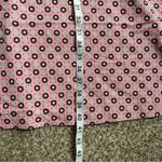 Lands' End Pink Wood Lily Medallion Tile Short Sleeve Button Front Mini Dress L Photo 6