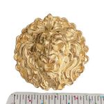 Head LION  Goldtone Pin Brooch Photo 3