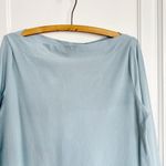 Eileen Fisher • Washable Stretch Crepe Shift Dress boat neck aqua blue Photo 2