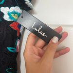 Lulus Black Embroidered Floral Dress Photo 3