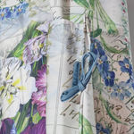 Lily by Firmiana Victorian Print Tunic Size Large Floral Garden Print Tunic Blue Photo 5