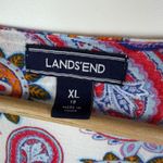 Lands' End  Paisley Embroidered Tunic Top Size XL Multicolor Lightweight Boho Fall Photo 7