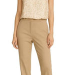 Giusy Made in Italy Lace Back Polka Dot Sleeveless Blouse Tan Medium Photo 0