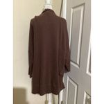 Pact  Airplane Brown Organic Cotton Wrap Cardigan Oversized Pockets Women's XXL Photo 2