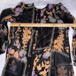 ASOS  Floral Patchwork Print‎ Sheer Button Up Long Sleeve Mini Dress US 14 Photo 5