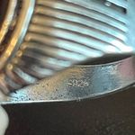 Oval obsidian stone S925 silver ring size 8 Photo 7