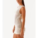 Peppermayo  - Miracle Beaded Crocket ackless Mini Dress in Ivory Cream Photo 5