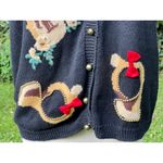 VTG Ugly Christmas Sweater Music Teacher Vest Jingle Bells M Black Size M Photo 3