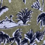 Tahari  Womens Blouse Size XL Linen Vacation Travel‎ Hawaiian Palm Tropical Beach Photo 4