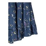 Gentle Fawn Skirt Women Small Navy Blue Floral Elastic Waist Ruffle Circle Mini Photo 5