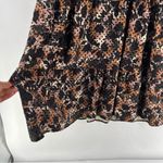 Pano Floral Print Flocked Velvet Eyelet Lace Trim Surplice Tiered Midi Dress Black Size 18 Photo 8