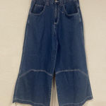 J.GALT Shanghai Jeans Womens Small Blue Wide Leg Denim Culottes High Rise Size undefined Photo 0