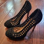 Badgley Mischka Mark + James by  Crochet Stiletto Platform Heels Sz 9 Photo 2