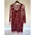 Betsey Johnson  Crushed Velvet Hooded Loungewear Dress Rose PInk Size M/L Photo 5