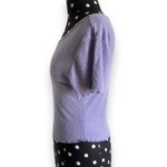 destined 5/$35 Womens Crop Top Sz M Scoop Neck Ribbed Lavender Lettuce Edge Knit Photo 4