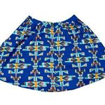 Lush Clothing Lush Blue Tribal Aztec Pattern Skater Mini Skirt Size XS Photo 0