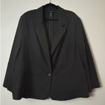 Lane Bryant  Womens Blazer Jacket Brown 26 28 One Button Career Office Photo 0