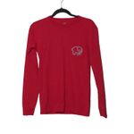 Ivory Ella  Red Long Sleeve T-Shirt Snow Elephant Cotton Holiday XS Photo 2