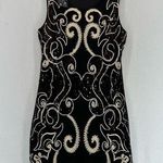 NWT Man Tian Sequence Sleeveless Mini Dress Swirl Small Black Photo 0
