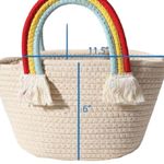 Rainbow Handle Handbag Bag Purse Red Photo 2