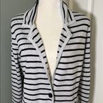 Cyrus  Gray Black Striped Knit Blazer Cardigan Size L Photo 2