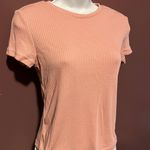 SheIn New Pink Ribbed Short Sleeve Top Size Small Photo 1