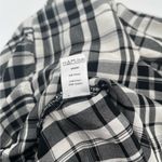 Loft  ANN TAYLOR Top Peplum Plaid Blouson Henley B&W Business Casual Size Small Photo 8