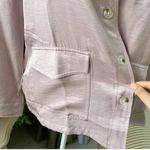 Current Air Anthropologie  Clemence Lilac Shimmer Size M Medium Shirt Jacket Photo 4
