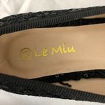 Le Miu Womens Flats Loafers Crochet Sequin Slip On Black Size 5.5 Photo 4