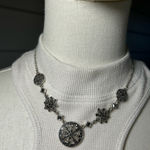 Trifari  Faux Marcasite Medallion Necklace Photo 0