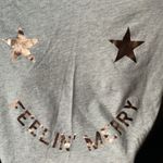 Victoria's Secret PINK by Victoria’s Secret Light Gray With Gold Stars Pajama Croptop Medium Photo 3