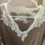 cha cha vente  Brown Top with Lace Accents large Photo 2