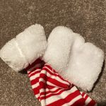 Naughty/Nice Red & White Striped Christmas Socks Size undefined Photo 3